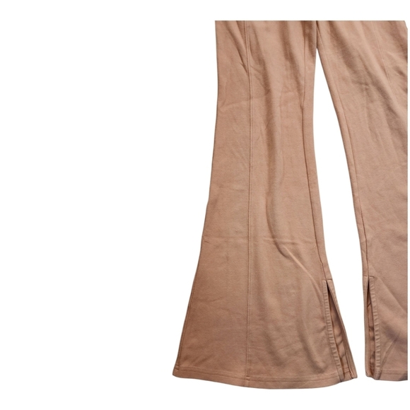 FP Free People Movement Camel Hot Shot Kick Flares Front Slit Pants Sz S - Picture 5 of 7